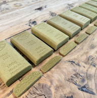 Numbered CBD hash plates Goldbar 420, Bab Berred, Moroccan Rif