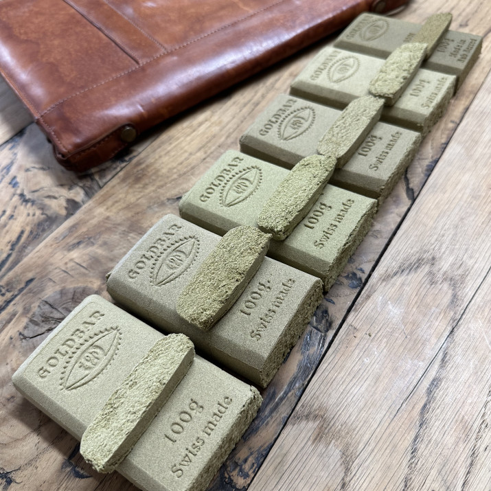Engraved and numbered Goldbar420 CBD hash bars